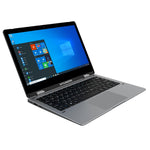 Hyundai HyFlip 11.6" Celeron Laptop, 4GB RAM, 64GB Storage, Windows 10 Pro, WiFi, Plateada